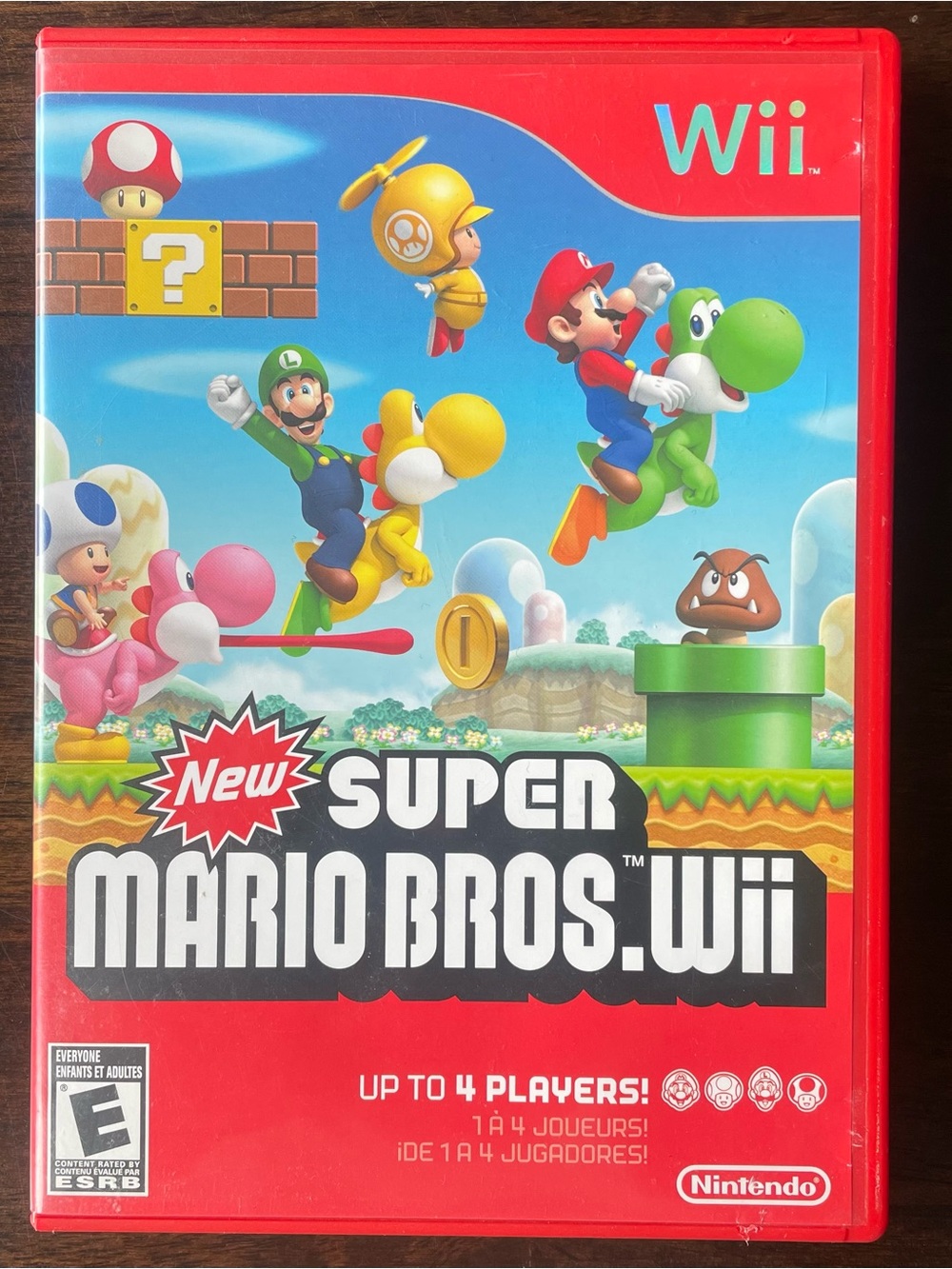 Nintendo Wii New Super Mario Bros Video Game Complete Manual Case + Game TESTED